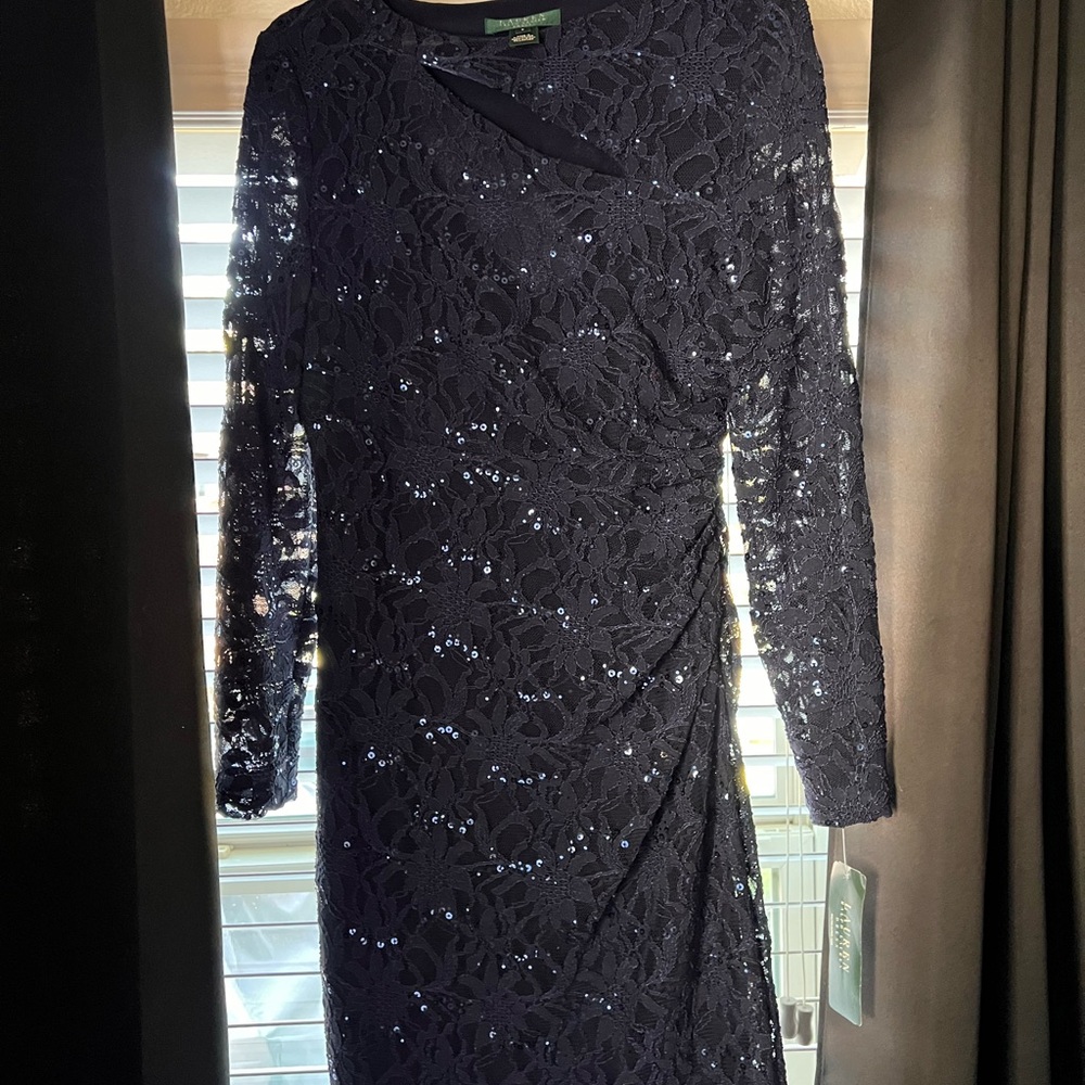 Lauren Ralph Lauren Midnight Blue Lace Dress